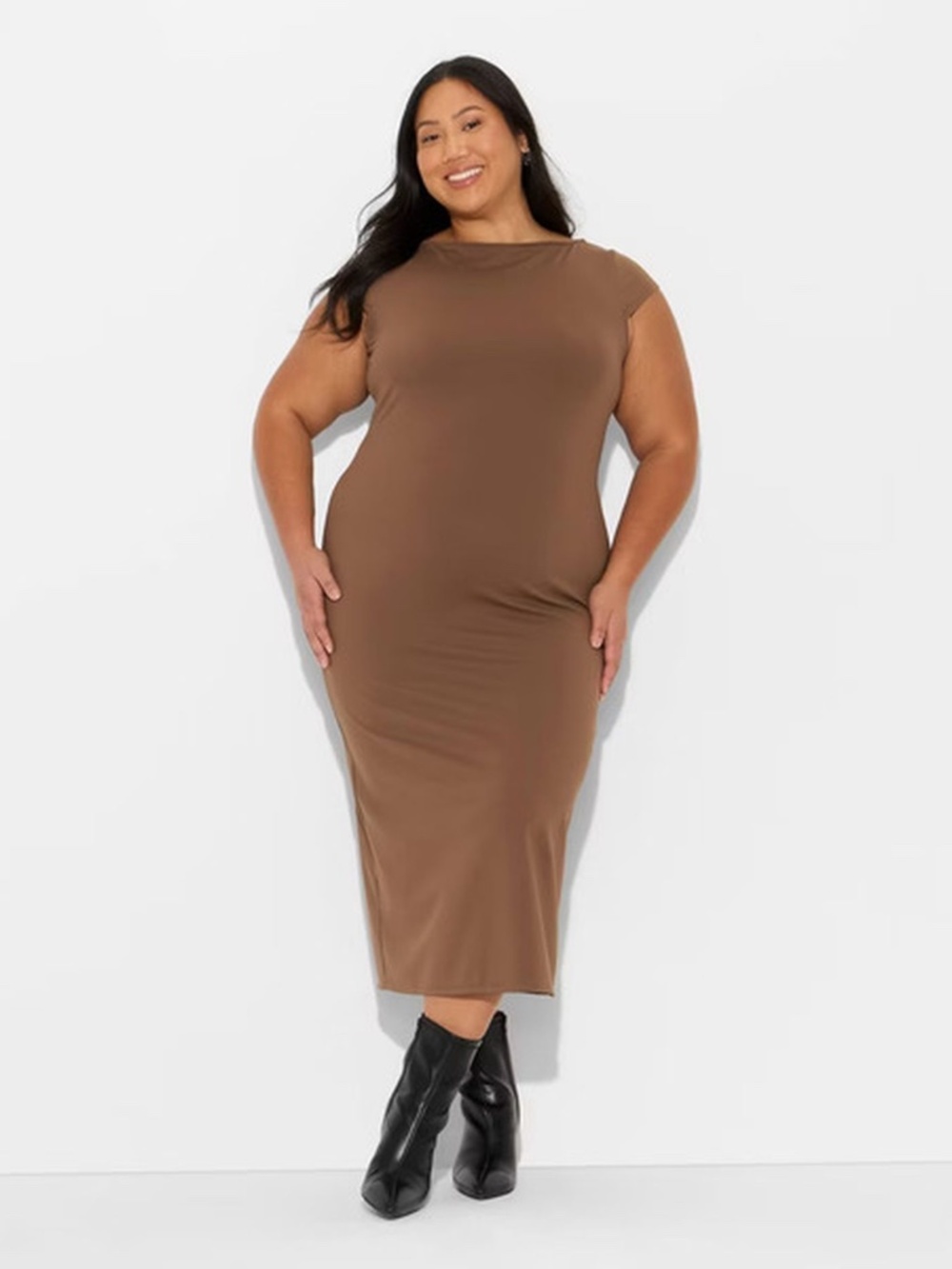 Wild Fable Backless Cap Sleeve Midi Bodycon Dress